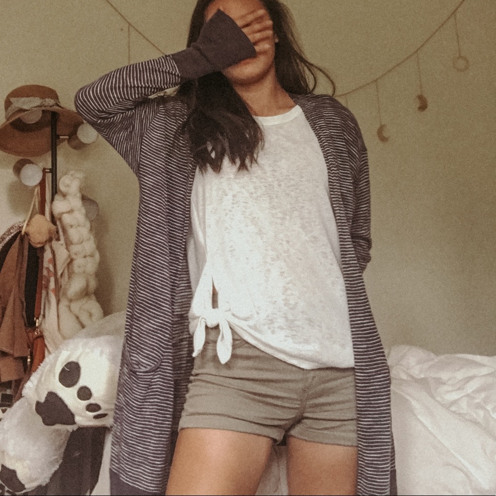 H&M DIVIDED Olive Green Jean Shorts